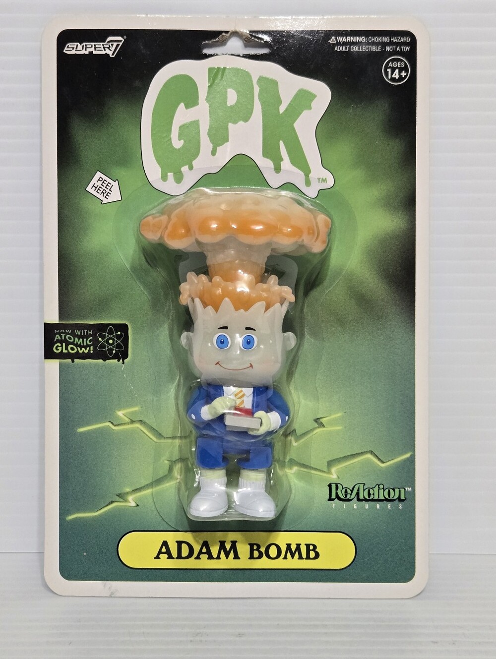 Topps GPK Adam Bomb Figure – Blue Suit with Orange Explosion Hair